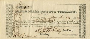 Enterprise Quartz  Co. - Stock Certificate